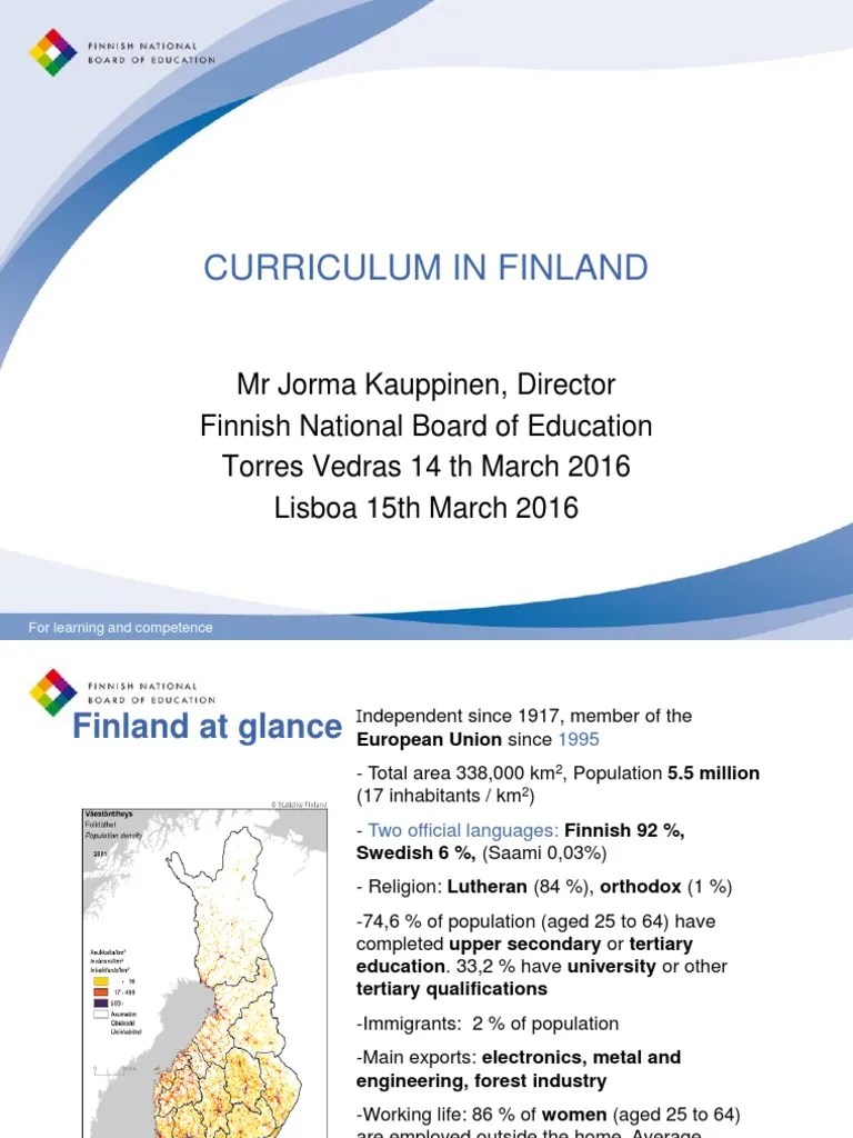 1 Curriculum in Finland PDF Curriculum Secondary Education