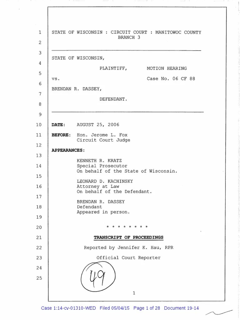 Transcript of Motion Hearing On Withdrawl of PreTrial Counsel PDF