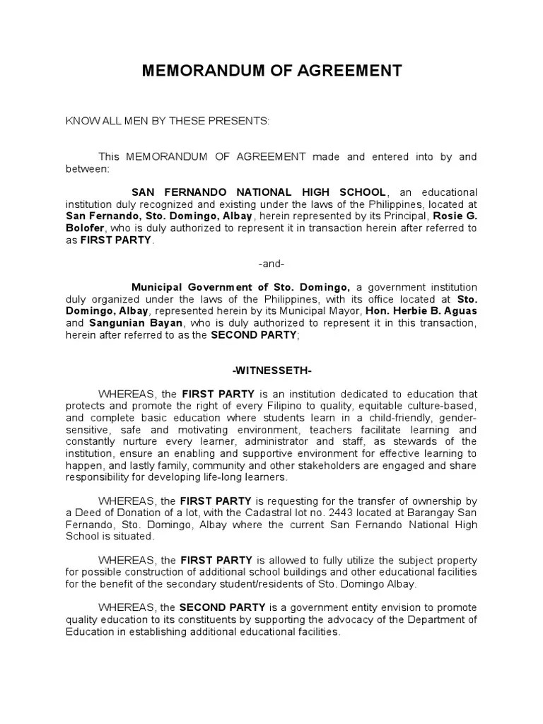 Sample MOA Notary Public Justice