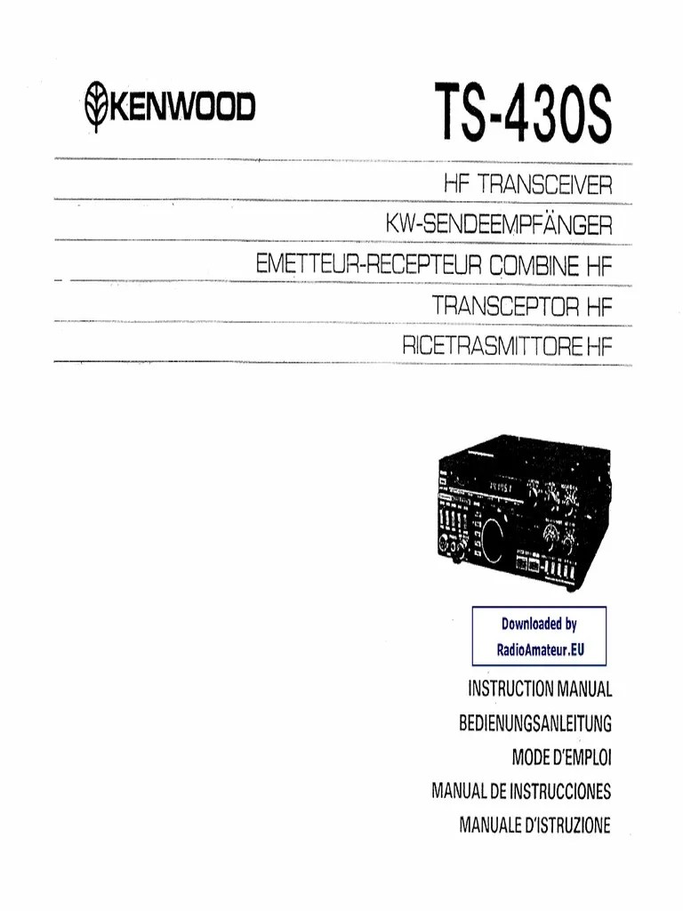 Kenwood TS-430S User's Manual | PDF