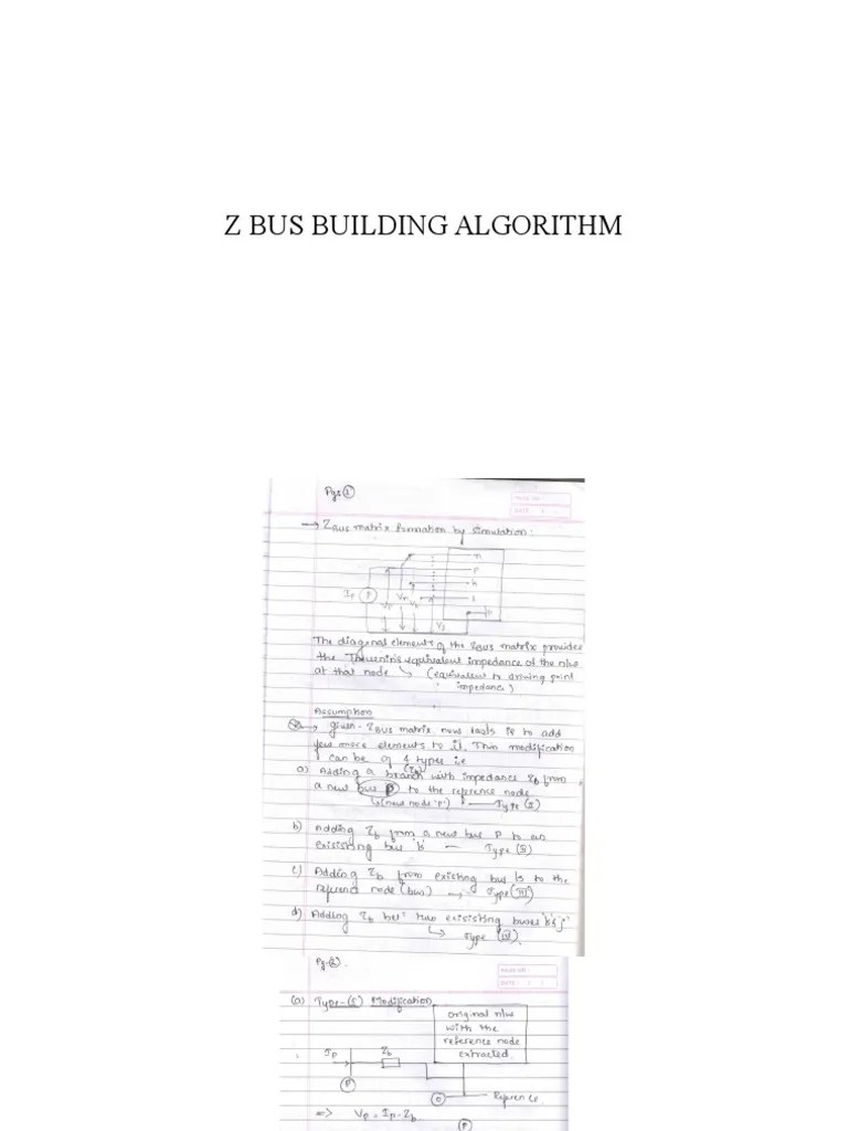 Z Bus Building Algorithm PDF