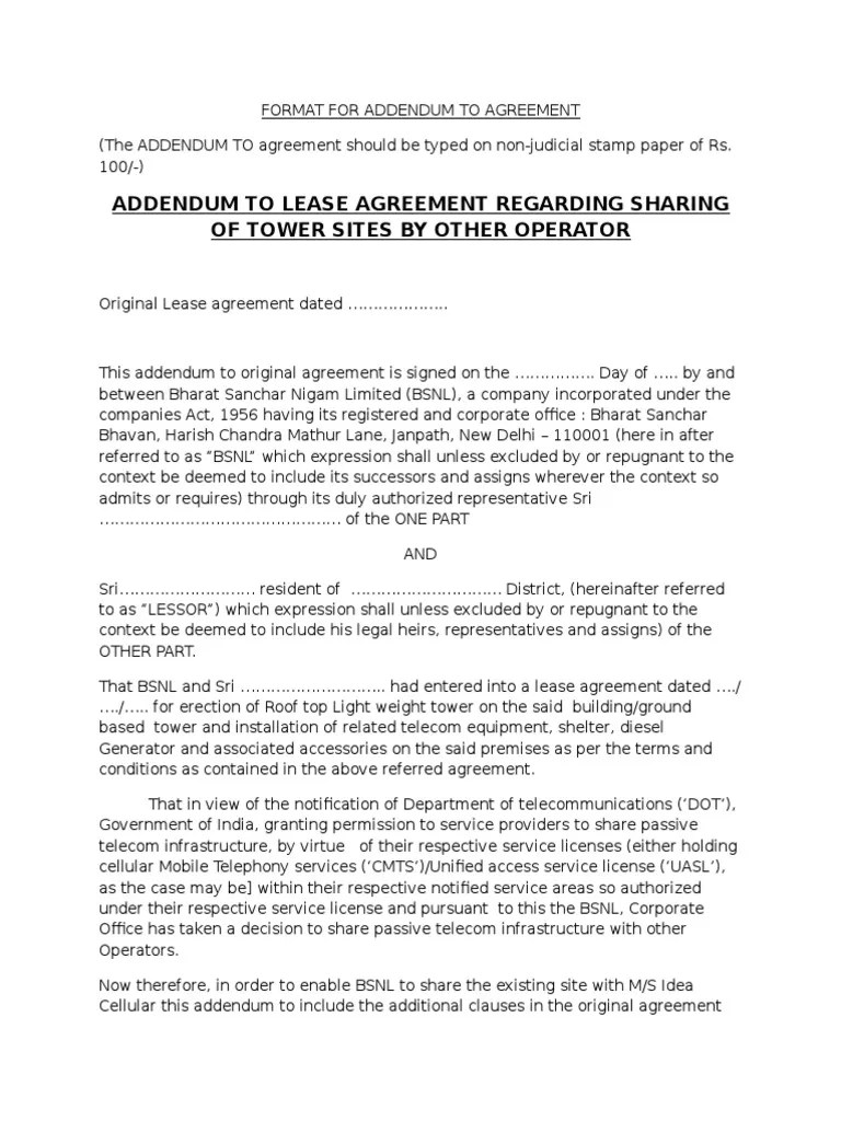 Agreement Lease Taxes