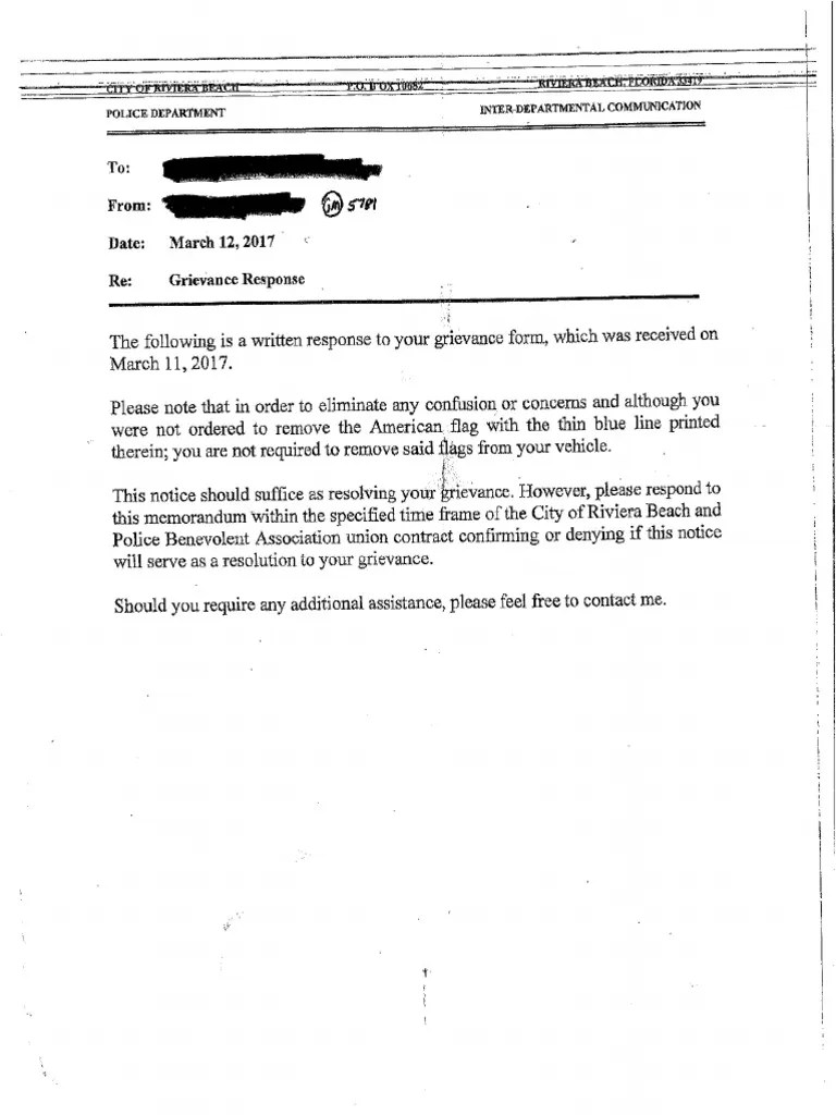 Police Letter