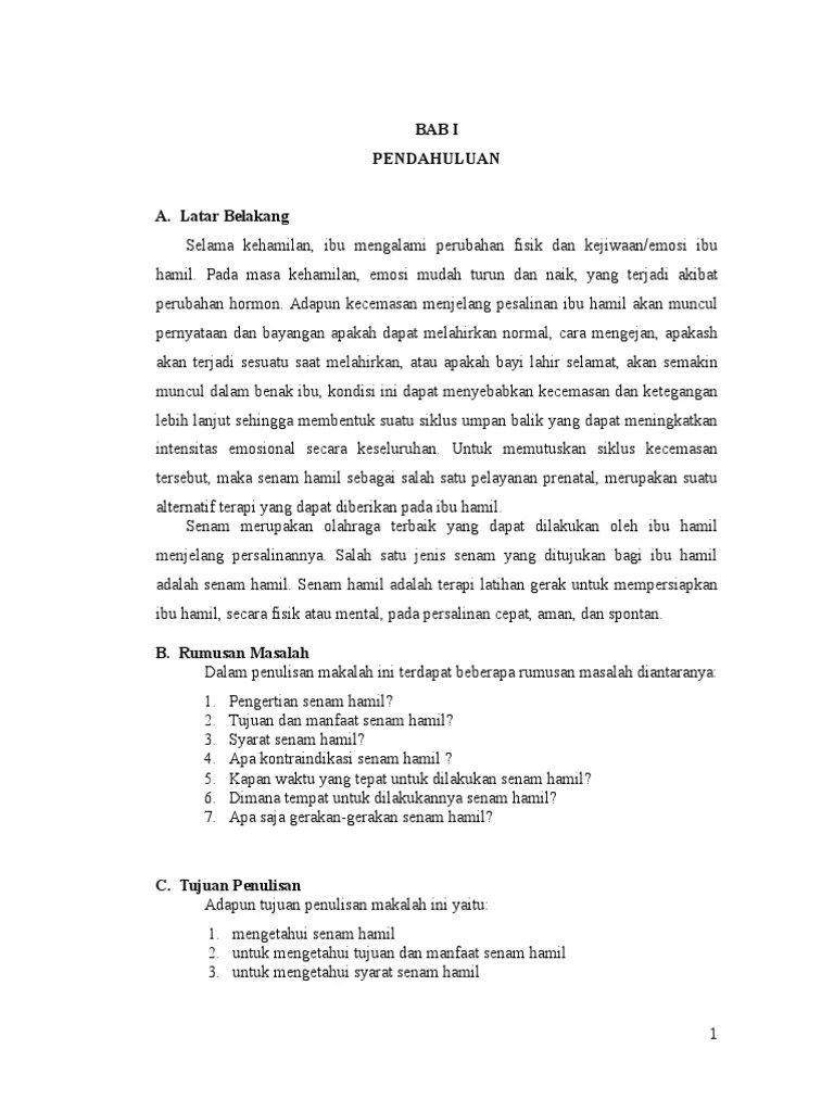 Makalah Senam Ibu Hamil PDF