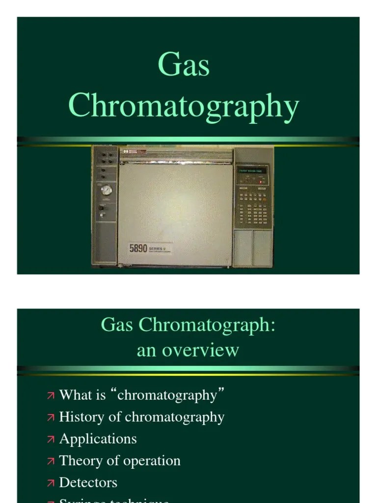Gas Chromatograph PDF Gas Chromatography Chromatography