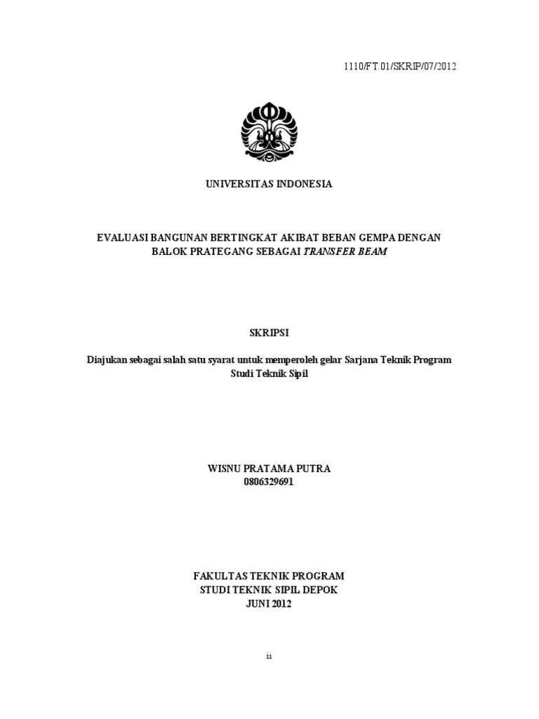 Skripsi Teknik Sipil Pdf | Pdf