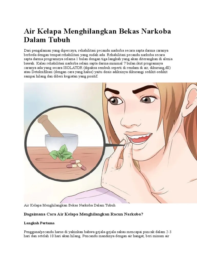 Air Kelapa Menghilangkan Bekas Narkoba Dalam Tubuh | PDF