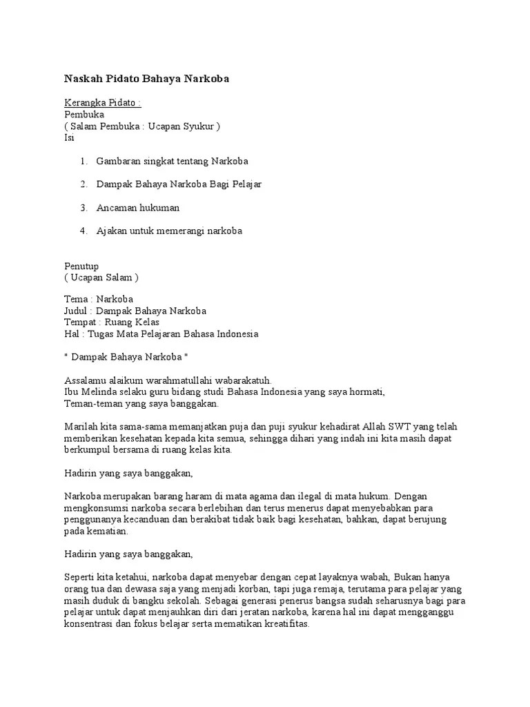 33+ Contoh Pidato Persuasif Tentang Bahaya Narkoba Bagi Generasi Muda Pics