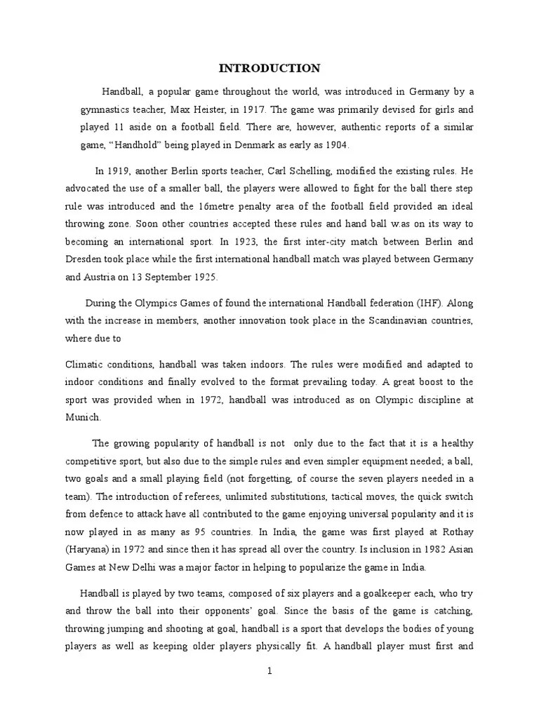 WarmUp Exercise and Physical Training For Handball Players PDF