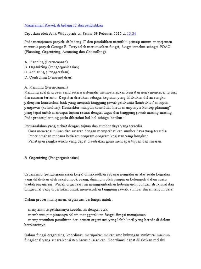 Apa Yang Dimaksud Kerja Proyek