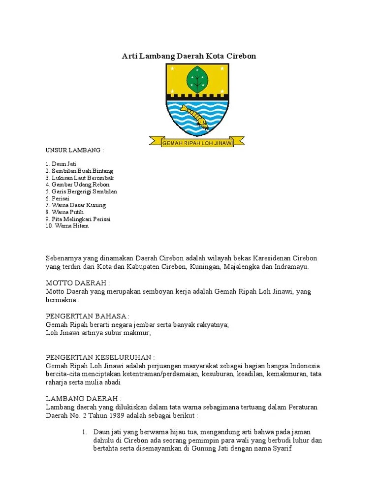 Arti Lambang Daerah Kota Cirebon | PDF
