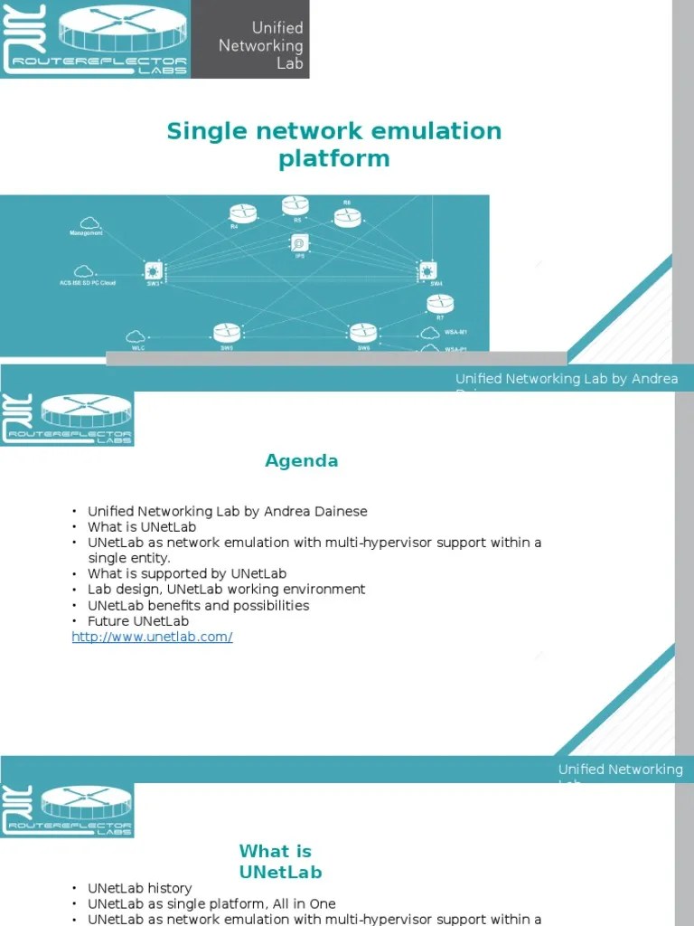Single Network Emulation Platform Unified Networking Lab Unified
