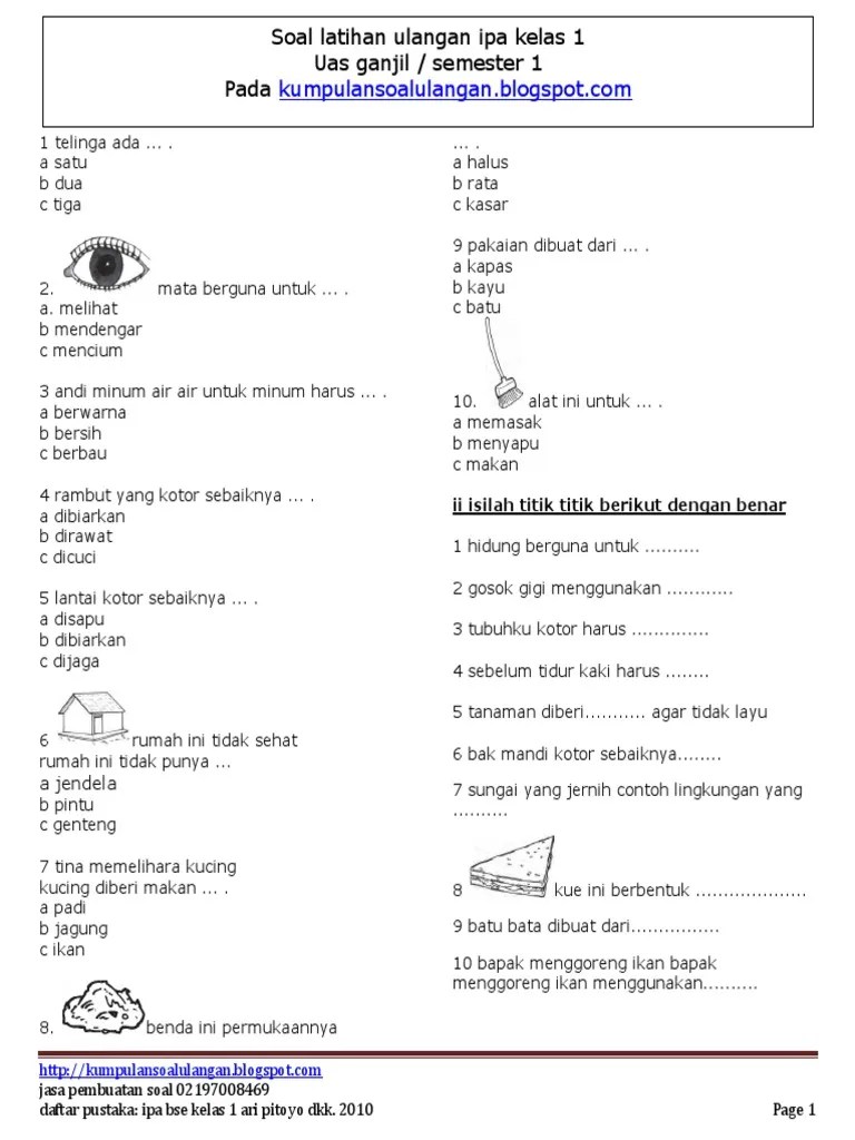 SOAL IPA KELAS 1 SD.pdf