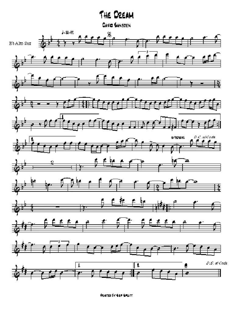 David Sanborn Sheet Music The Dream (Eb Alto Sax).pdf