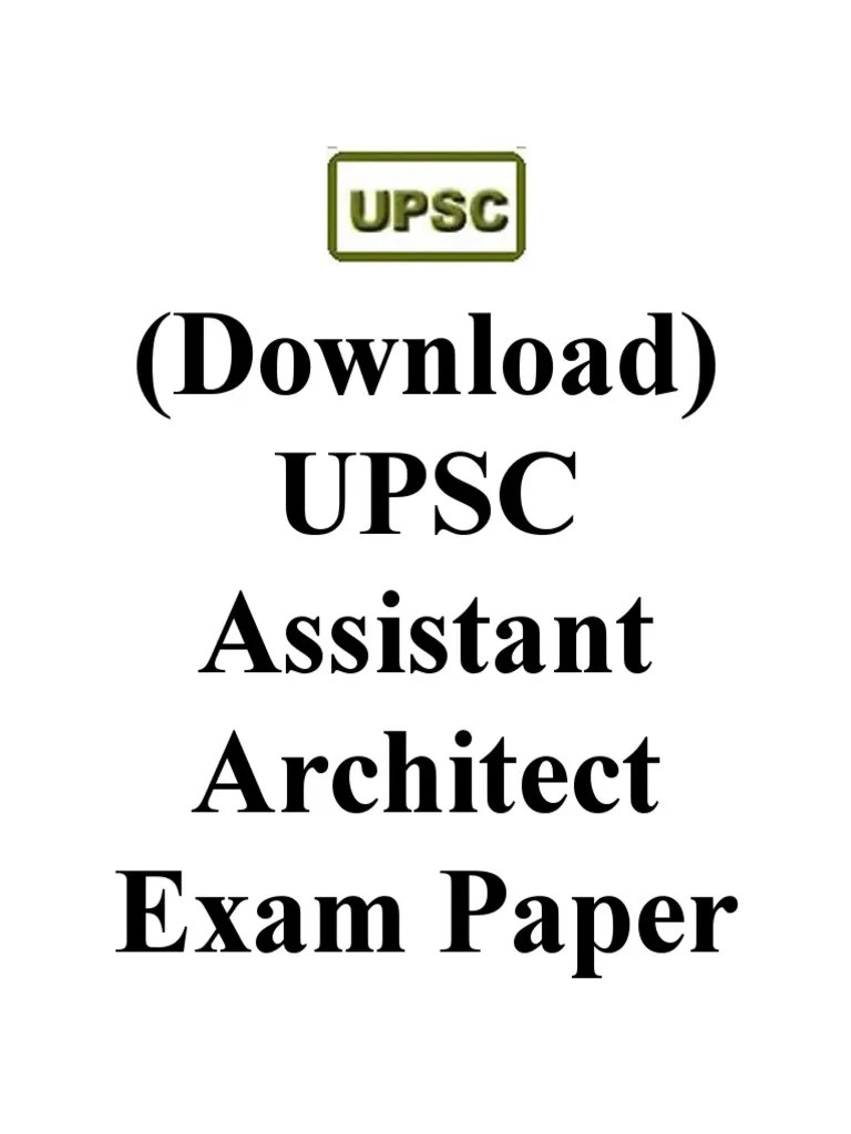UPSC Assistant Architect Exam Paper PDF Earthquakes Test (Assessment)
