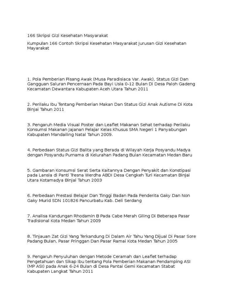 19 Skripsi Tentang Gizi Balita