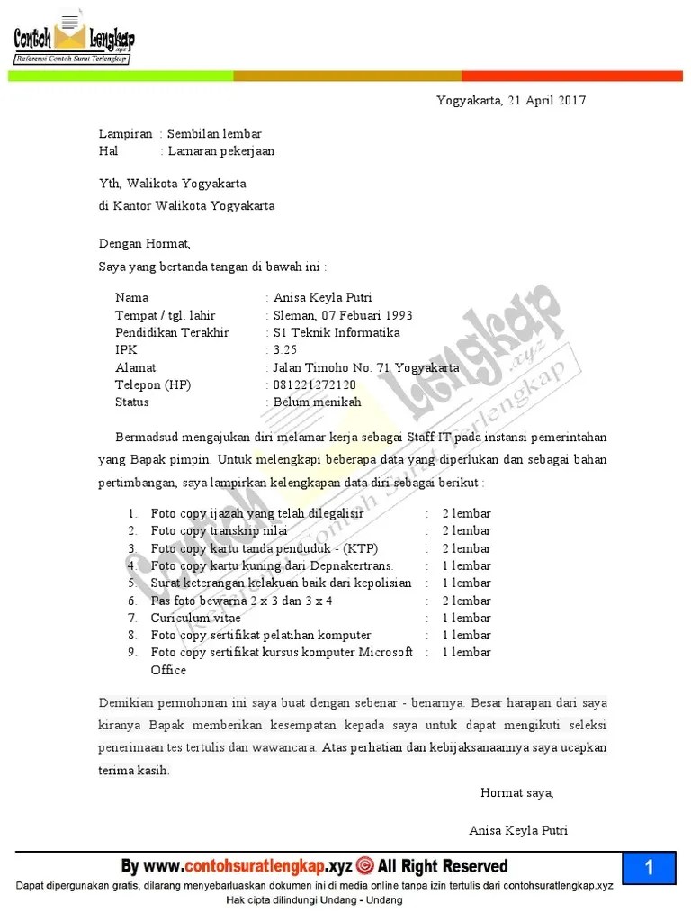 Dengan ini menyampaikan surat lamaran untuk dapat menjadi calon pegawai negeri sipil di lingkungan kementerian pendidikan, kebudayaan, riset,. Themorning News Update Cara Melamar Pekerjaan Di Pemda Harus Tahu Begini Cara Membuat Surat Lamaran Kerja Yang Ingin Saya Tanyakan Apakah Aturan Larangan Melamar Mendaftar Pekerjaan Di Tempat Lain Atau Cpns Tersebut Boleh Diberlakukan