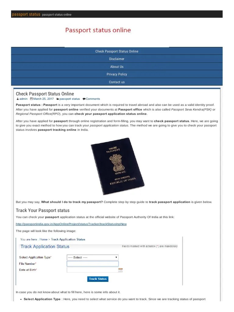 Passport Status Online Passport Interactive Voice Response