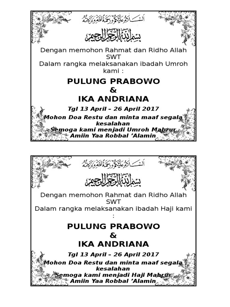 Ucapan Haji Umroh - Nusagates