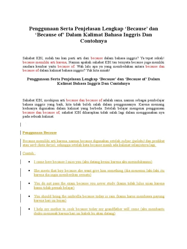 Because and Because of | PDF