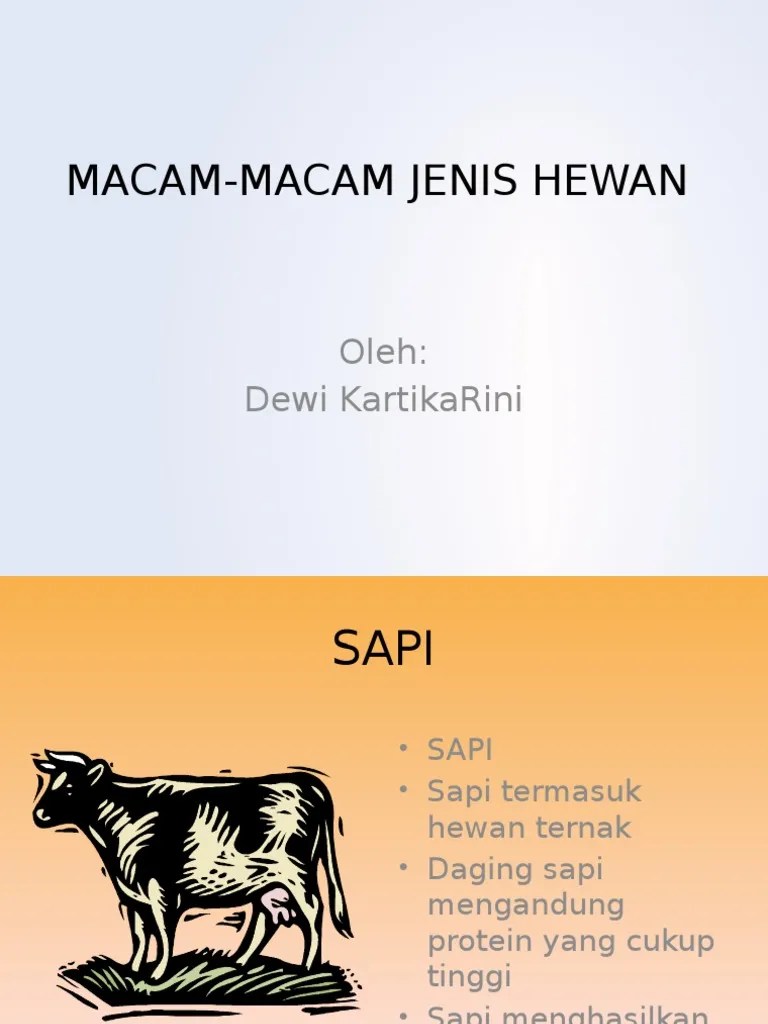 Macam-Macam Jenis Hewan | PDF