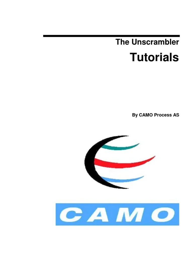 The Unscrambler Tutorials PDF Errors And Residuals Cross