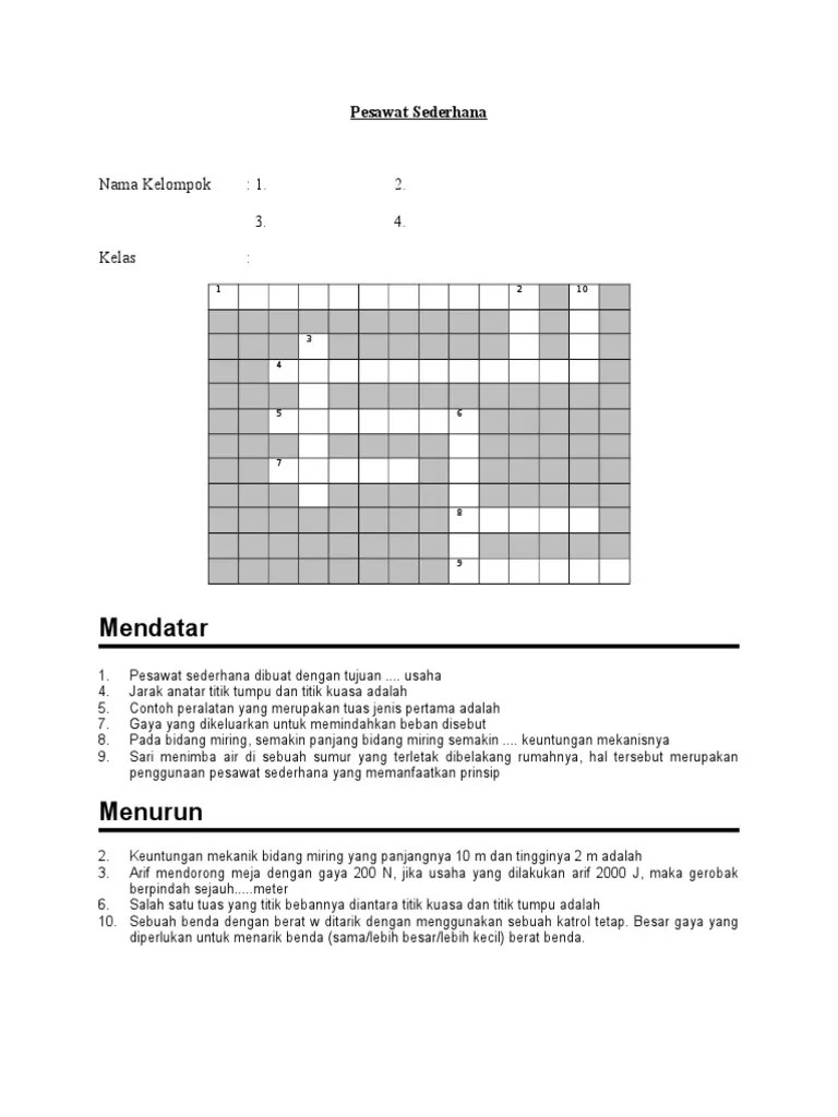 TTS Pesawat Sederhana | PDF