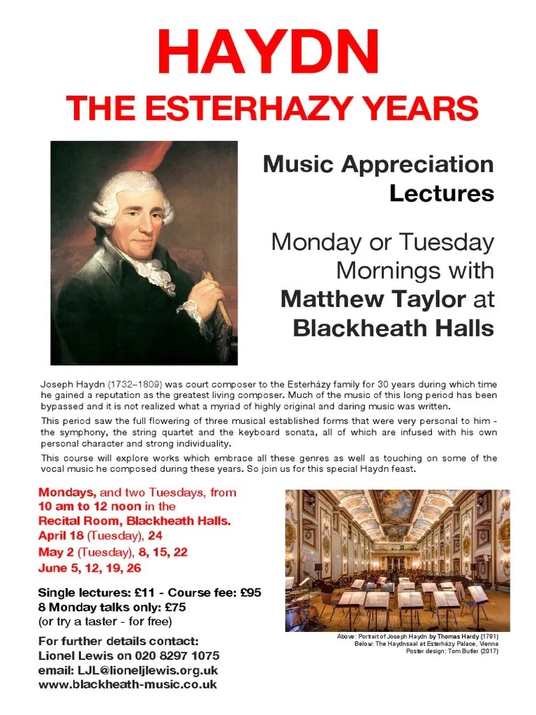 Haydn Esterhazy Years PDF