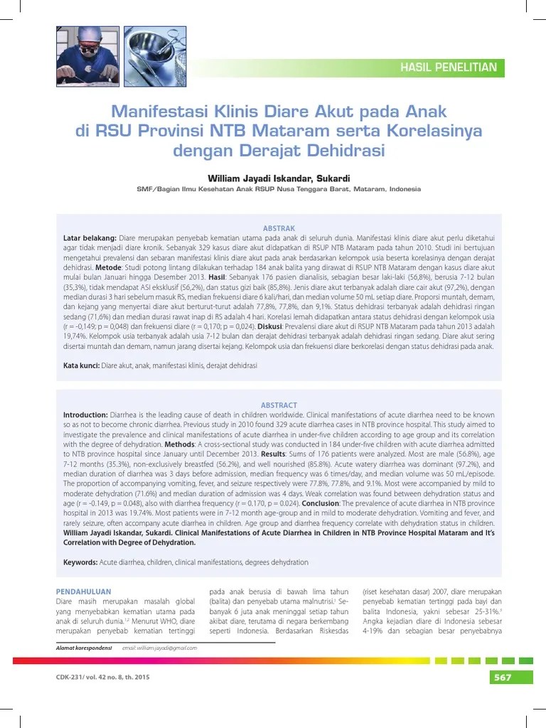 05_231Manifestasi Klinis Diare Akut Pada Anak Di RSU Provinsi NTB