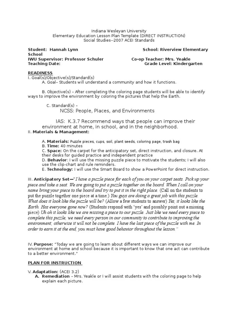 4th lesson plan Lesson Plan Educational Assessment
