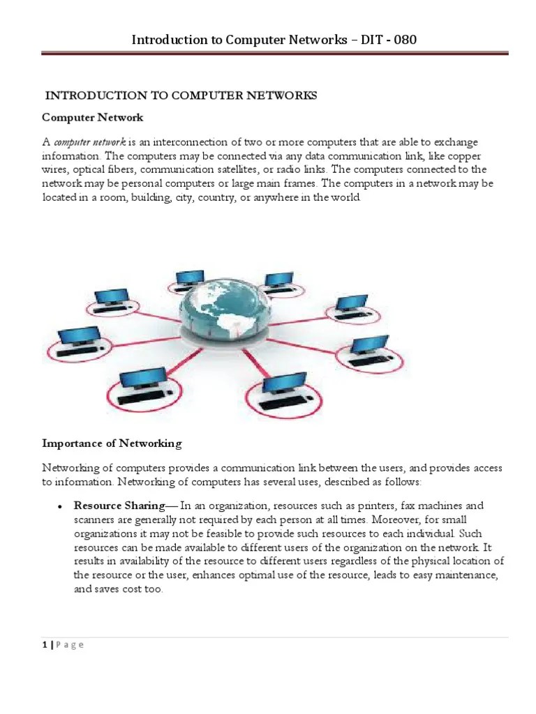 Lecture 6 Introduction to Networking Concepts(1) Network Topology