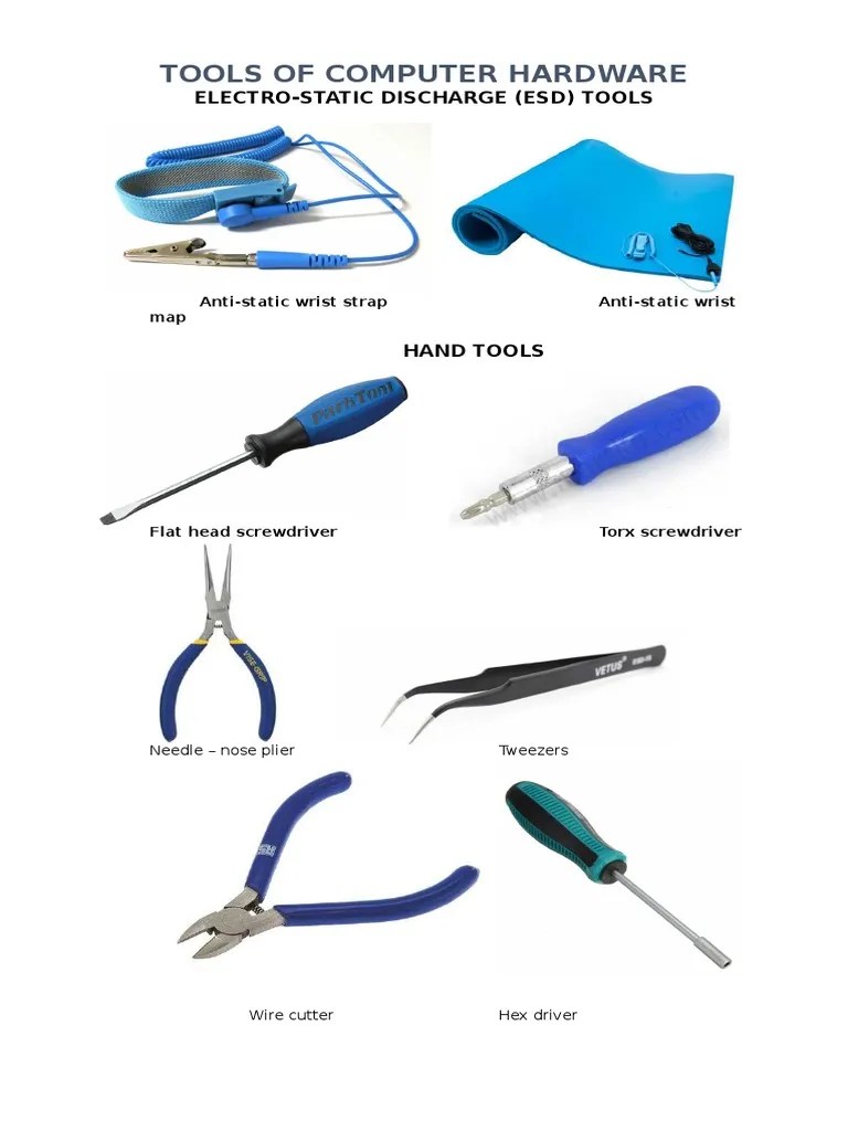 Tools Of Computer Hardware ElectroStatic Discharge (Esd) Tools