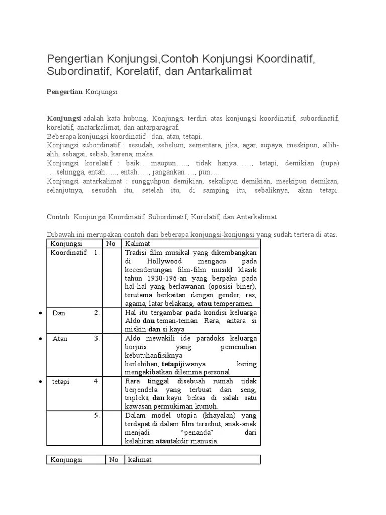 Sementara Itu Merupakan Konjungsi