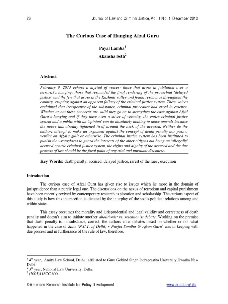 The Curious case of Hanging Afzal guru.pdf Capital