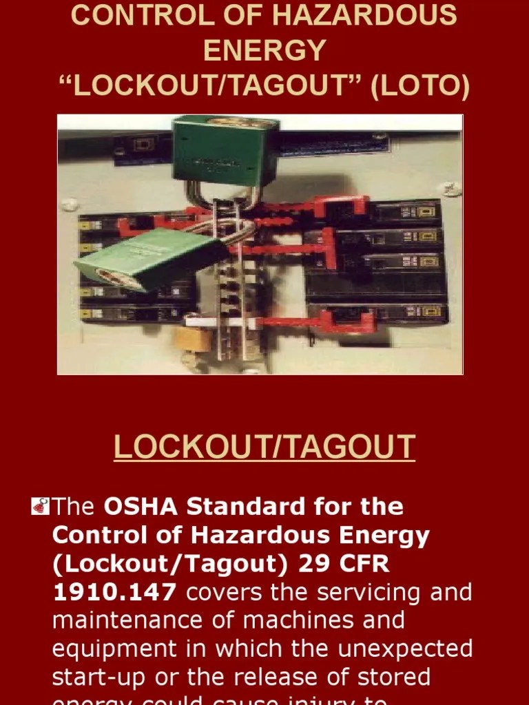 Loto Mechanical Engineering Electrical Engineering