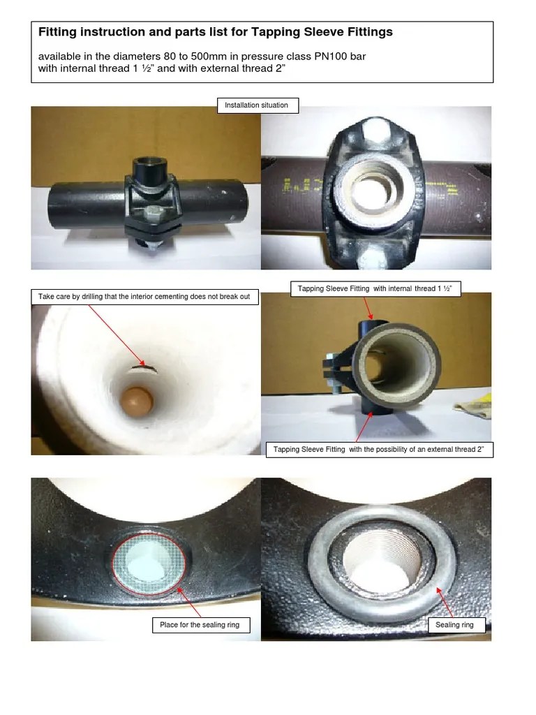 Tapping Sleeve Fitting Installation PDF