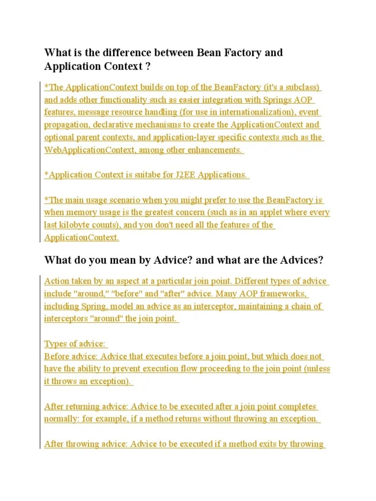 What Is The Difference Between Bean Factory and Application Context