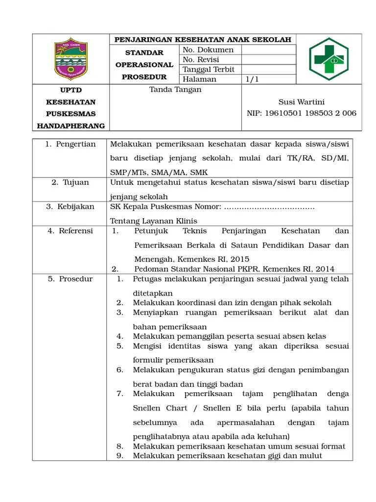 SOP PENJARINGAN KESEHATAN ANAK SEKOLAH.docx