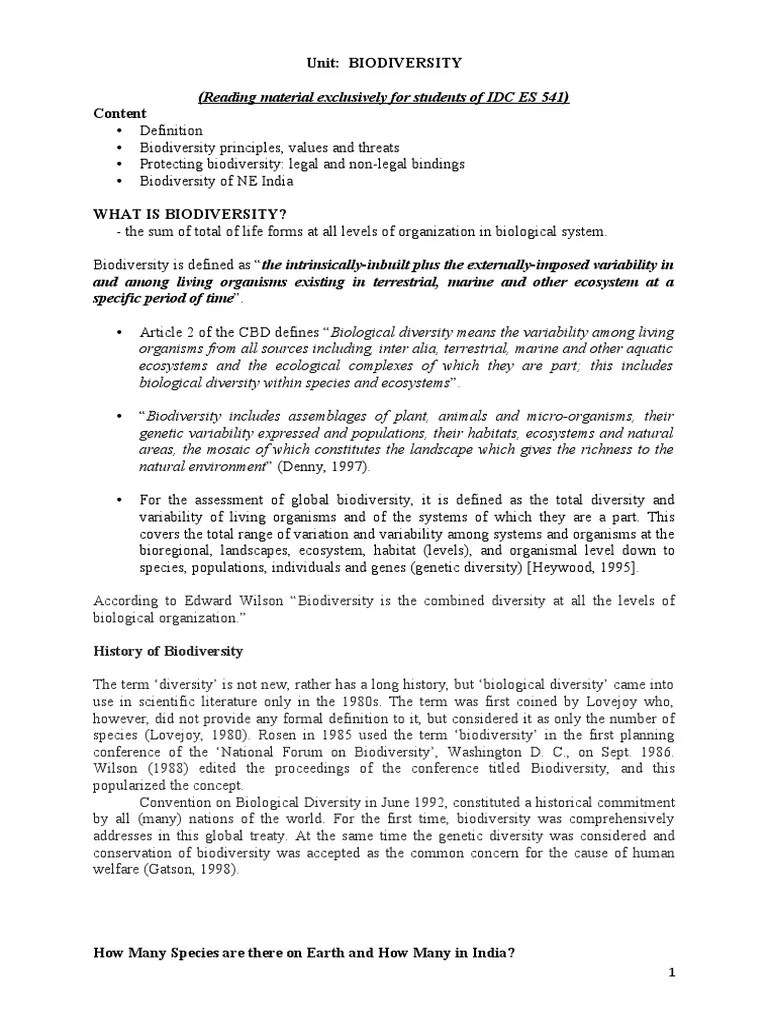 Biological Diversity Definition Examples and Forms