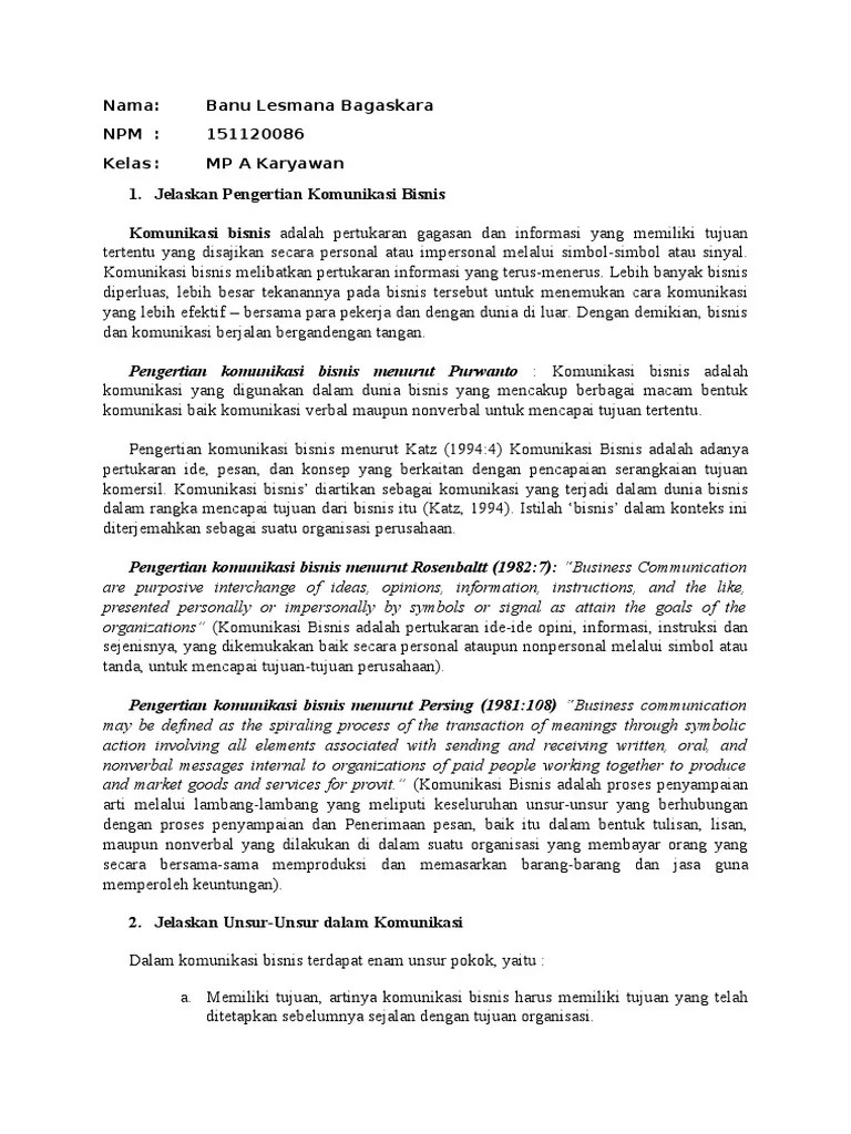32 Jelaskan Pengertian Komunikasi Bisnis - Info Dana Tunai