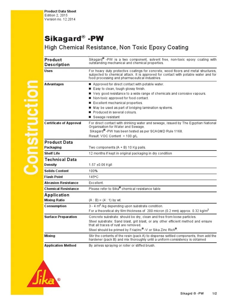 Sikagard® PW Epoxy Water