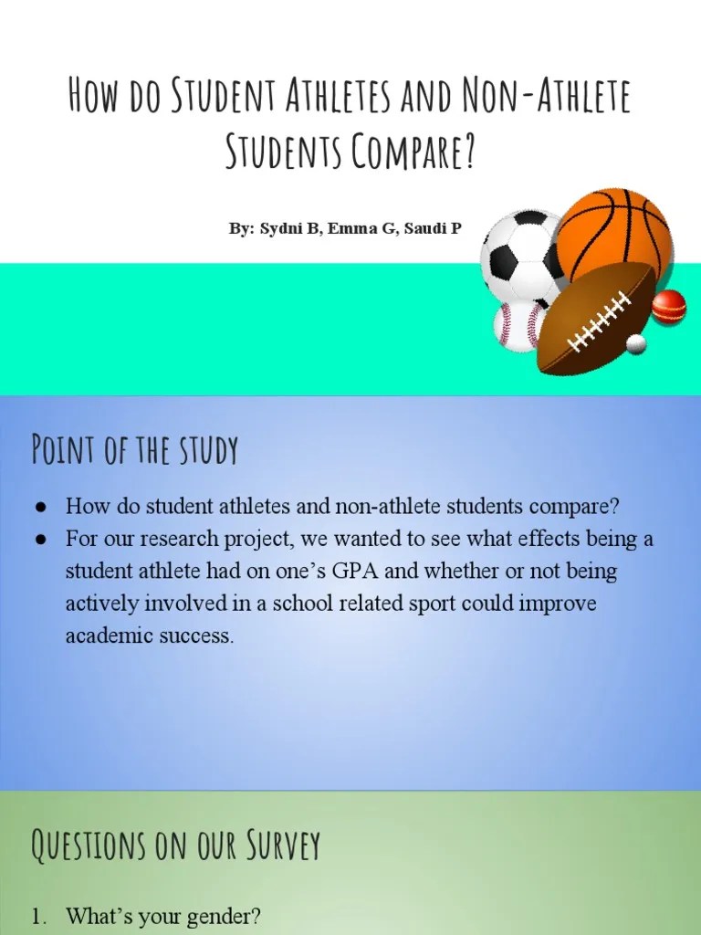 How Do Student Athletes and Non Student Athlete Student Compare PDF Students Grading