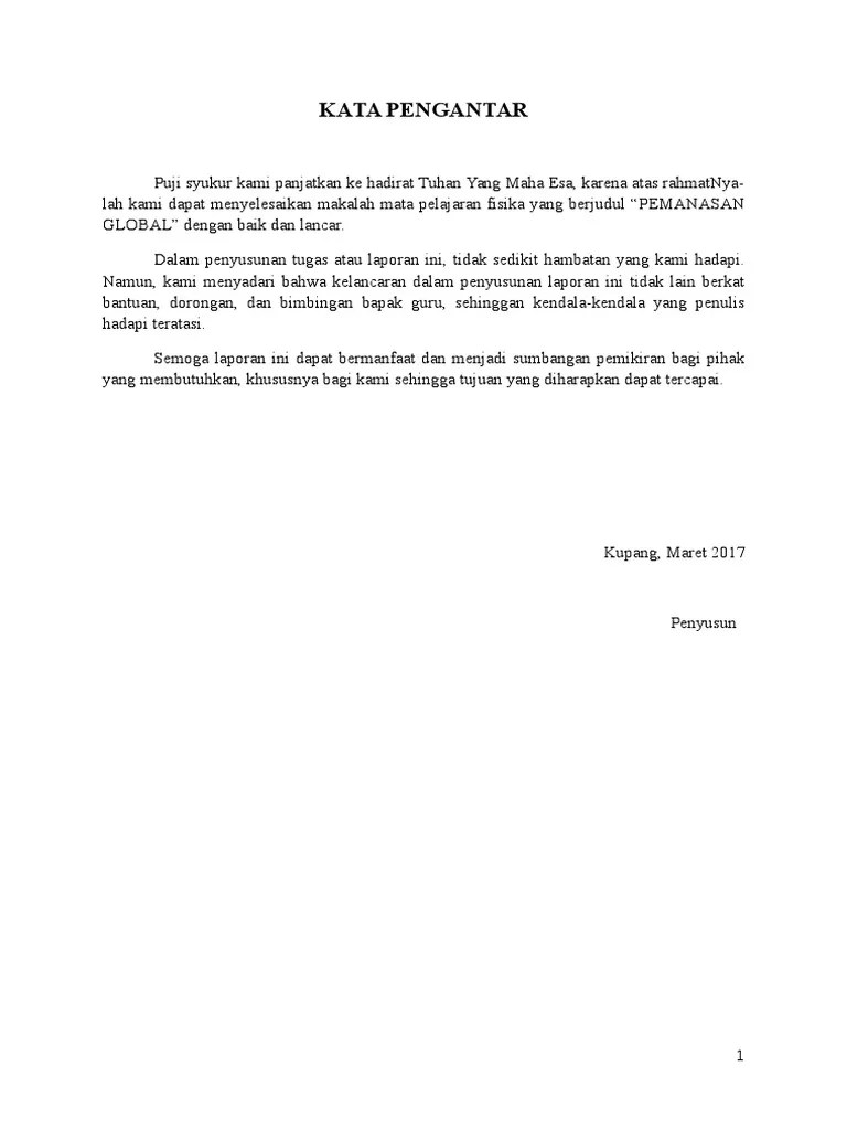 Makalah Fisika Pemanasan Global | PDF