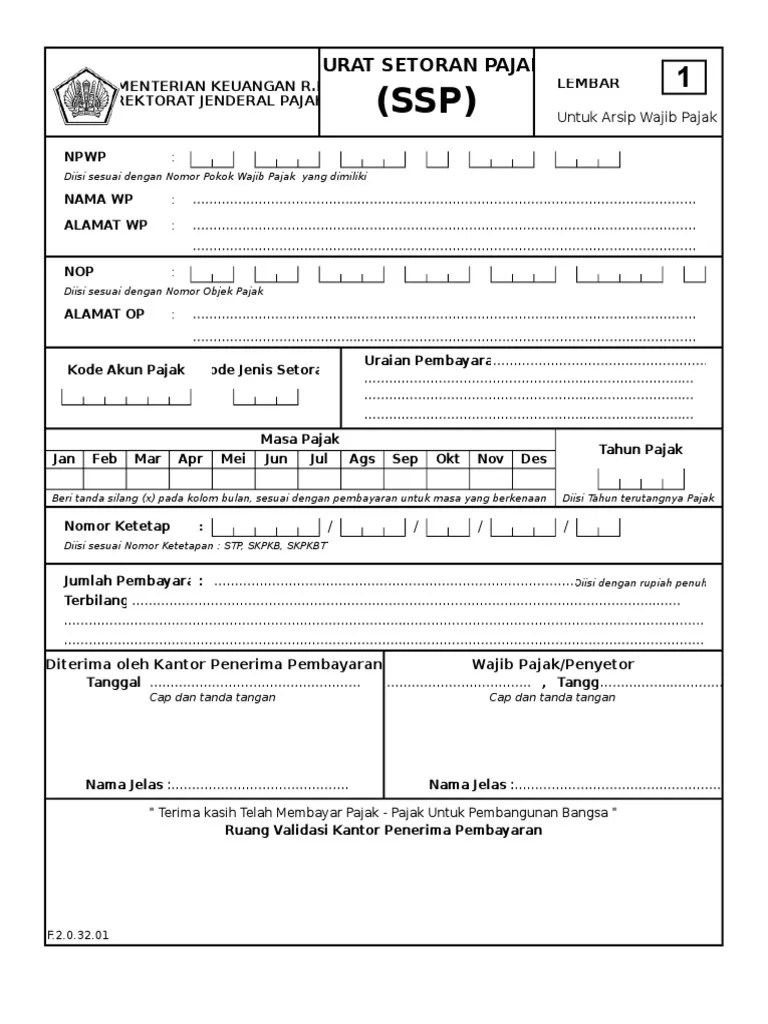 Www Pajak Com Formulir Surat Setoran Pajak – Belajar