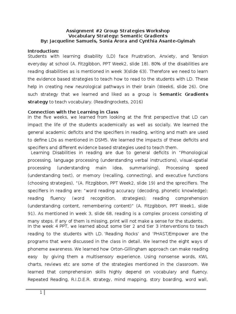 assignment 2 semantic gradient Reading Comprehension Semantics