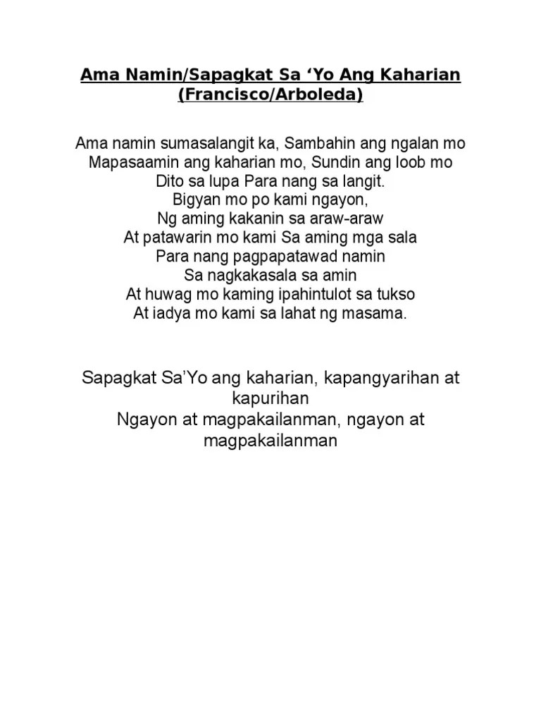 Ama Namin Francisco Arboleda