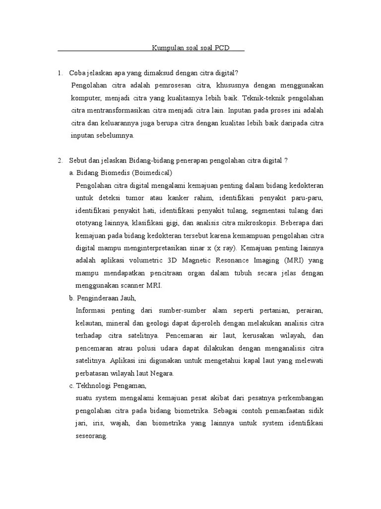 1. Kumpulan Soal Essay PCD