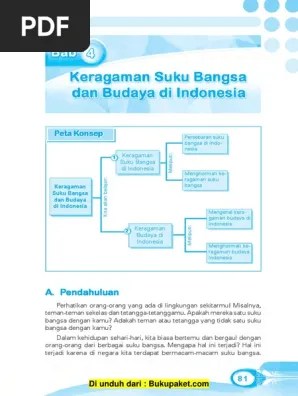 Bab 4 Keragaman Suku Bangsa Dan Budaya Di Indonesia | PDF