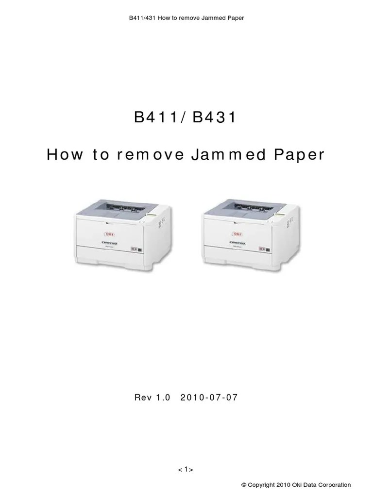 OKI B431 Paper Jam Printer Office Equipment