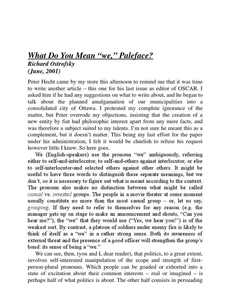 What Do You Mean We Paleface PDF Cognitive Science Philosophical